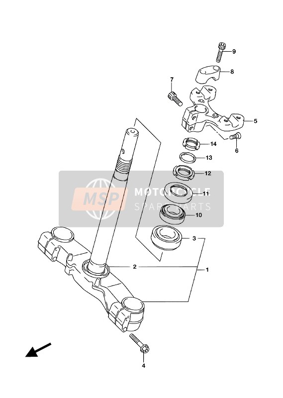 5141005HA0, Bracket, Front Fork Under, Suzuki, 0